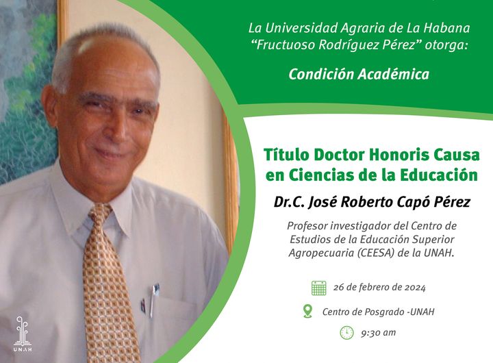 Título Doctor Honoris Causa en Ciencias de la Educación a José Roberto Capó