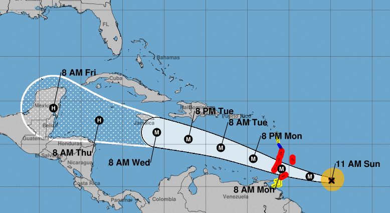 Huracán Berlyn sigue rumbo al Caribe.