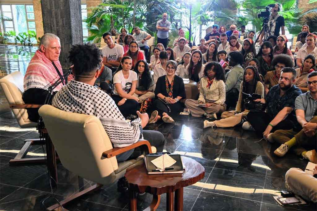 Presidente de Cuba compartió con jóvenes de Estados Unidos