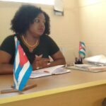 Primera Secretaria de la Unión de Jóvenes en Nueva Paz, Gleidy Millán Blanco. Foto: Cortesía del autor