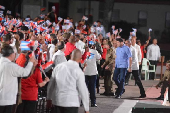 Presiden Raúl Castro y Díaz-Canel acto del 26 de Julio en Cuba