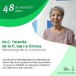 La Doctora en Ciencias Teresa García Gómez