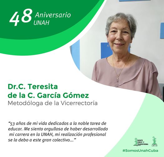 La Doctora en Ciencias Teresa García Gómez