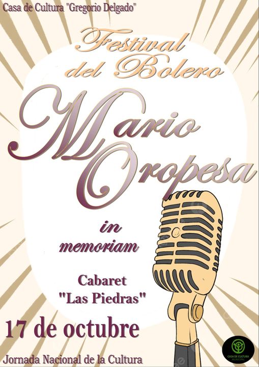 Celebrarán en Mayabeque Festival de Bolero Mario Oropesa In Memoriam.