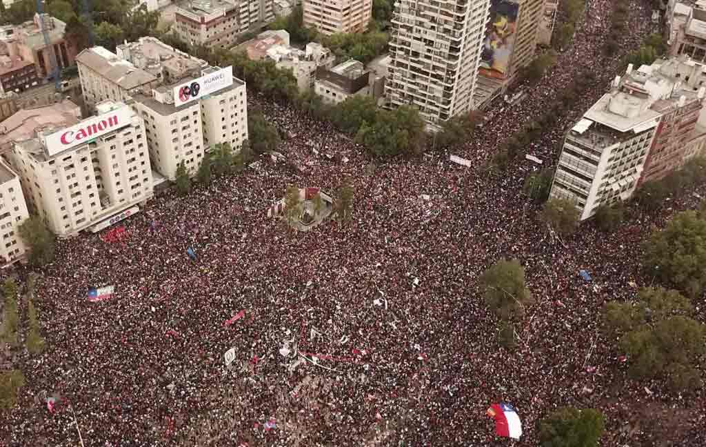 Numerosas actividades en Chile a cinco años del estallido social. Foto: Prensa Latina