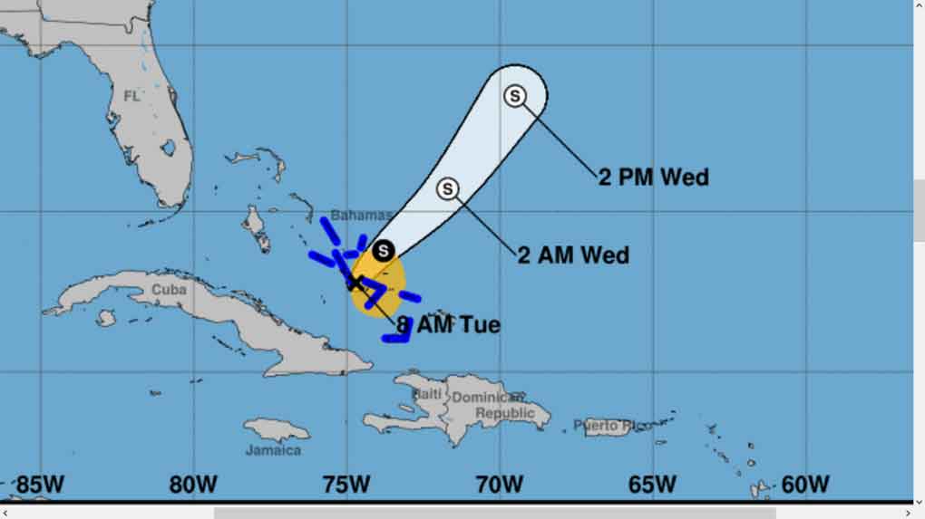 Tormenta tropical Oscar azota a las Bahamas. Foto: Prensa Latina