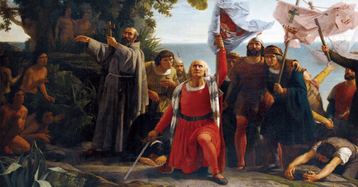 La llegada de los nautas hispanos en octubre de 1492. Foto: Radio Camoa