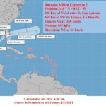 Milton se interna en el golfo de México. Foto: INSMET