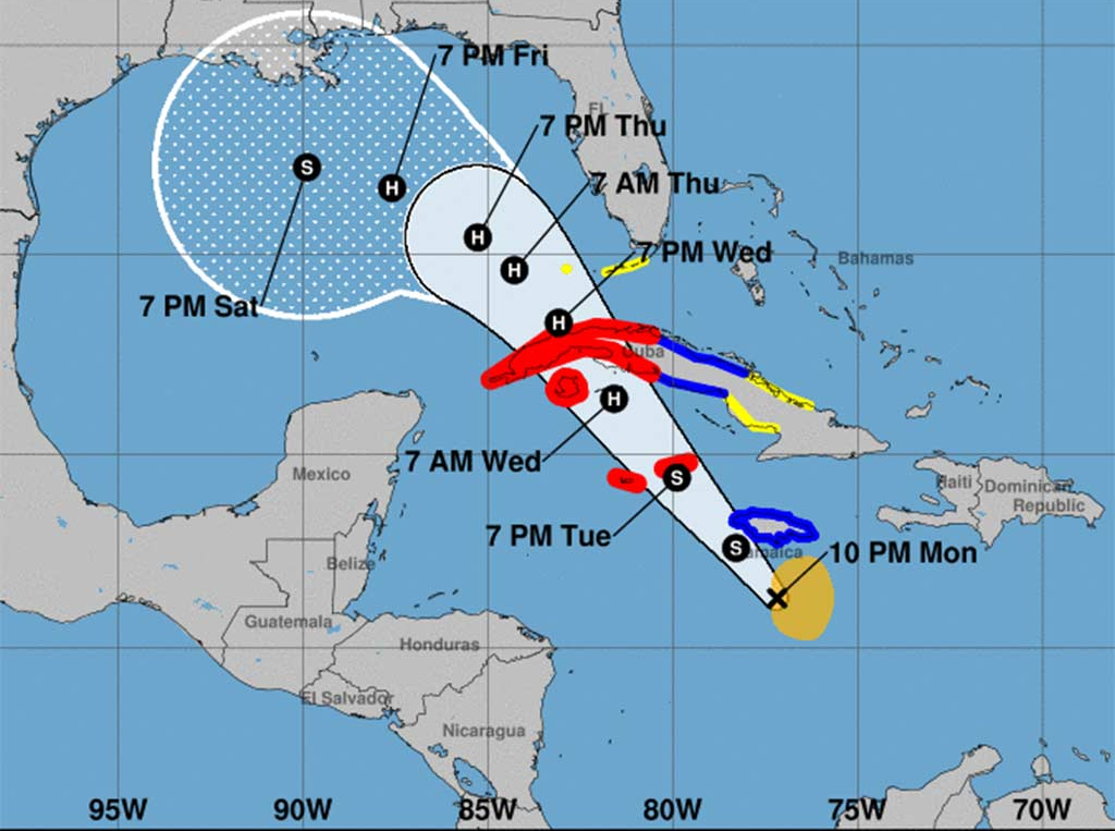 Tormenta tropical Rafael con poco cambio en el mar Caribe. Foto: INSMET