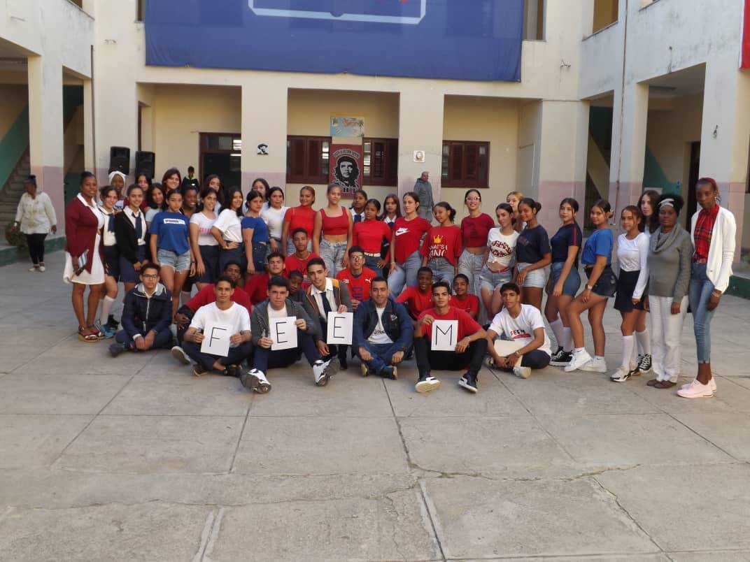 Celebran aniversario 54 de la Federación de Estudiantes de la Enseñanza Media. Foto: Fabio Vázquez González
