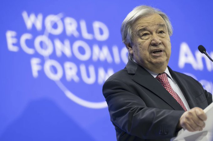 ONU advierte sobre amenazas globales en Foro de Davos