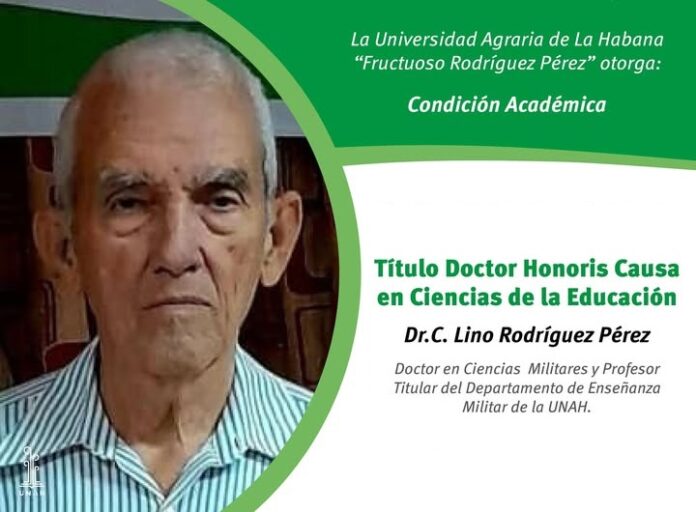 Título Doctor Honoris Causa para profesor de la Universidad de Mayabeque