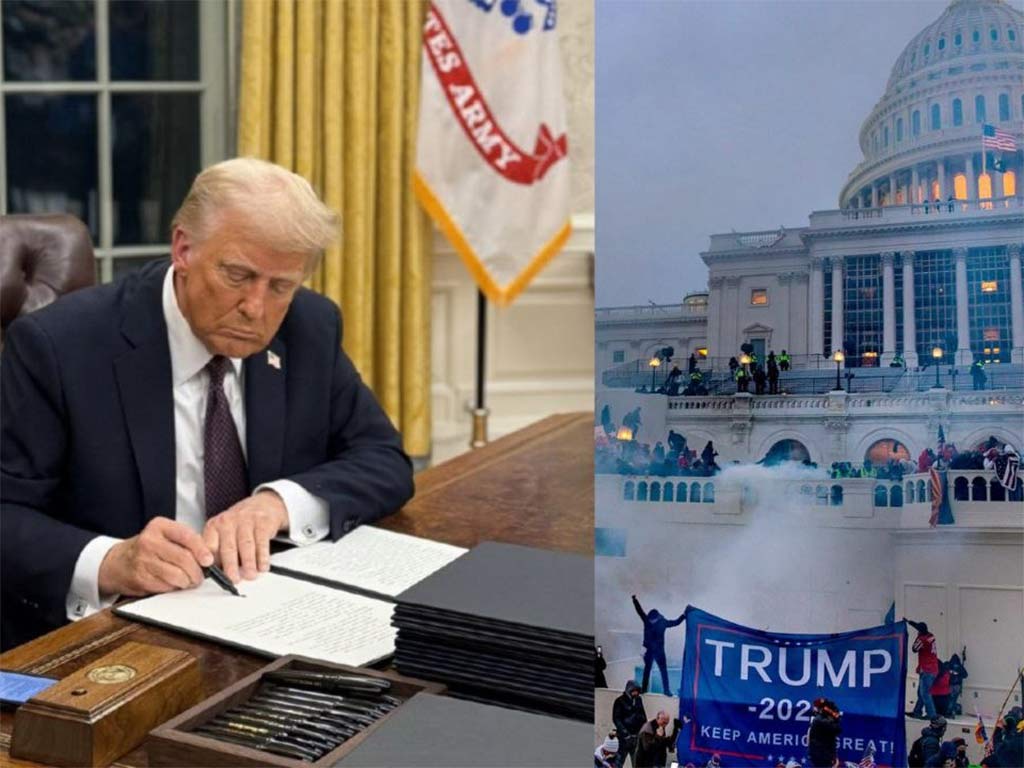 Críticas a indultos de Trump por asalto al Capitolio de EEUU. Foto: Prensa Latina