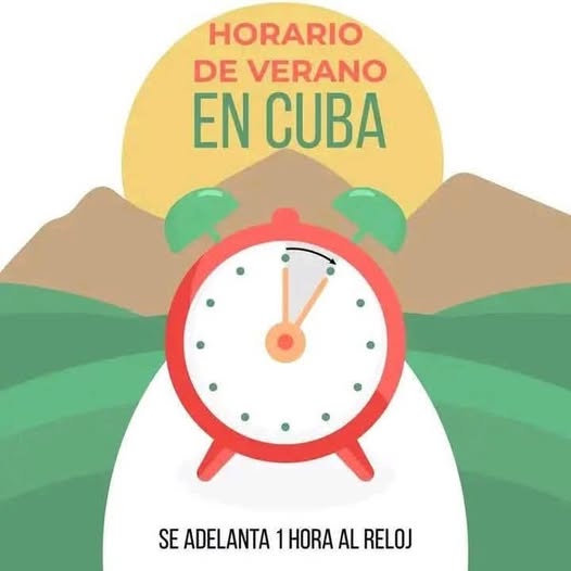 Regirá en Cuba el horario de verano.