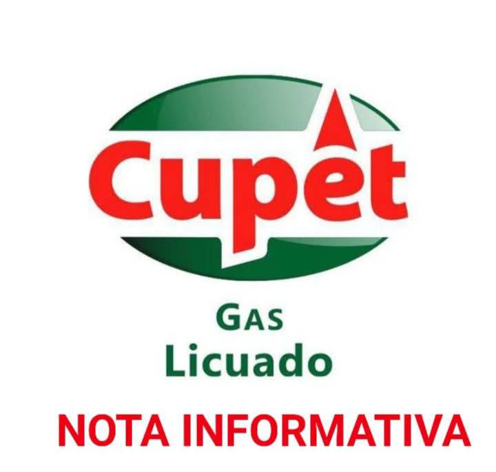 Nota informativa de la Empresa de Gas Licuado.