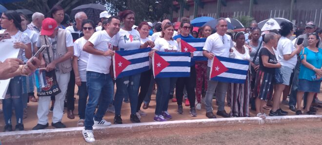 Entusiasmo y alegría del proletariado de Mayabeque para este primero de mayo. Foto: Radio Camoa