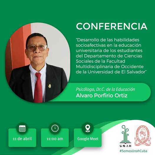 Convocan a Conferencia "Desarrollo de las habilidades socioafectivas en la educación universitaria”