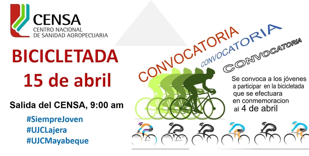 Realizarán bicicletada por el 63 aniversario de la Unión de Jóvenes Comunistas