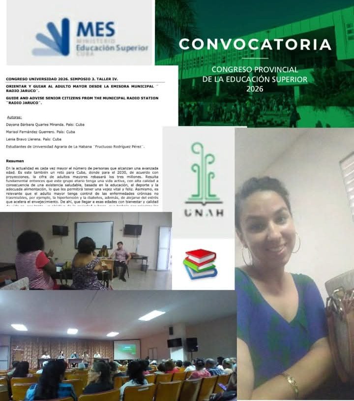 Expone educadora de Jaruco en Congreso Provincial Universidad 2026. Foto: Radio Jaruco