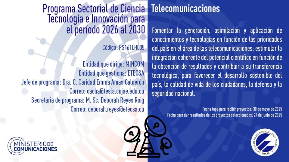 Convocan a presentar proyectos en Programa Sectorial de Telecomunicaciones. Foto: Joven Club Mayabeque