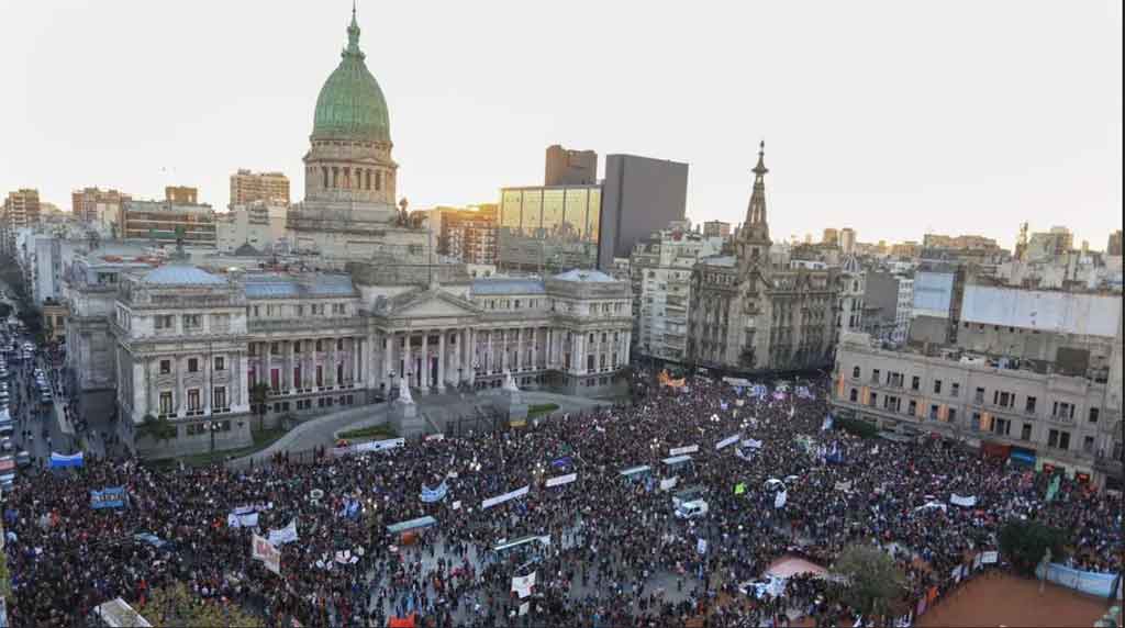 Congreso de Argentina será testigo de gran manifestación el miércoles