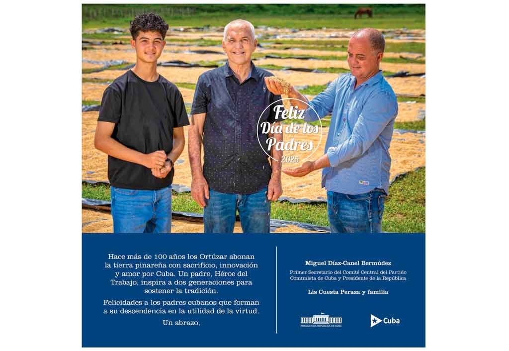 Autoridades de Cuba felicitan a los padres en su día Foto: Prensa Latina