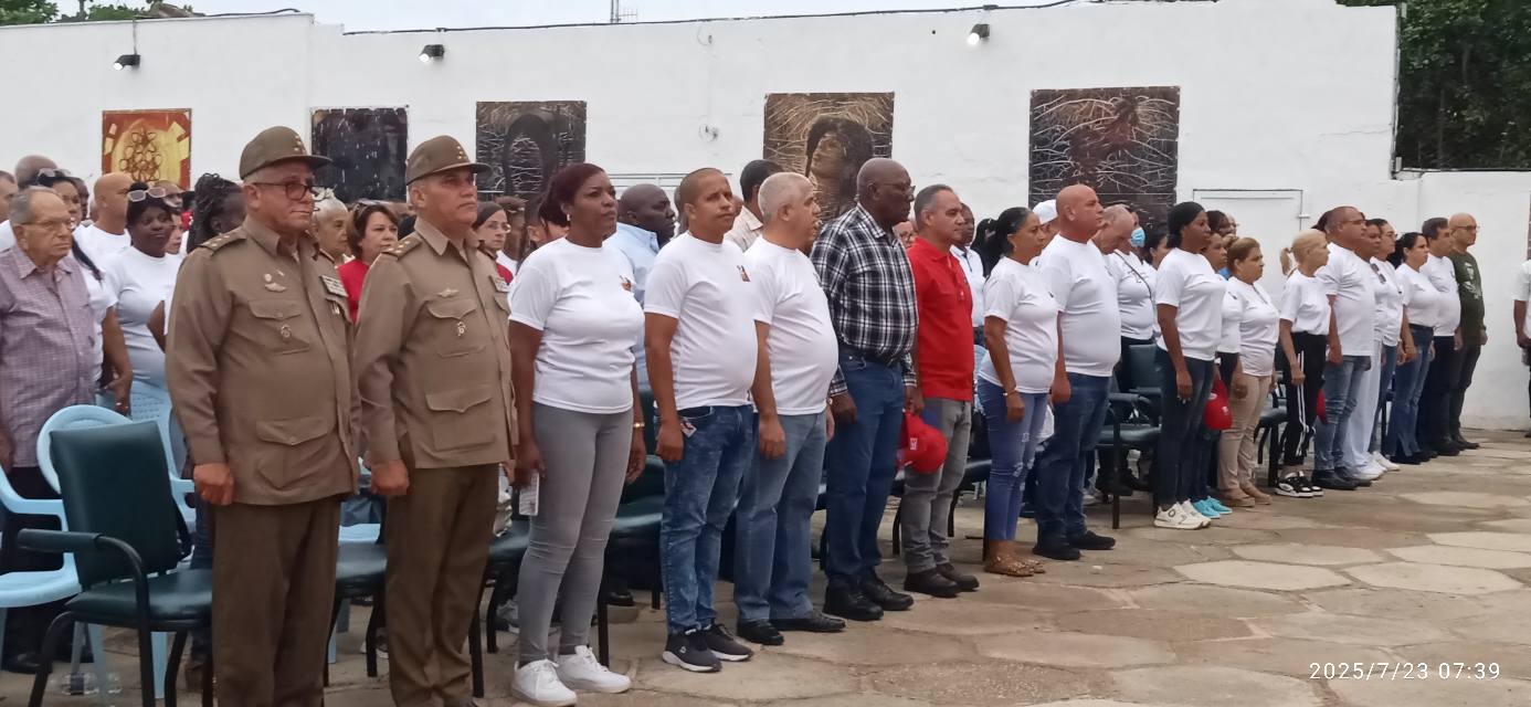 Acto político, el aniversario 72 de los asaltos a los cuarteles Moncada y Carlos Manuel de Céspedes. Foto: Facebook