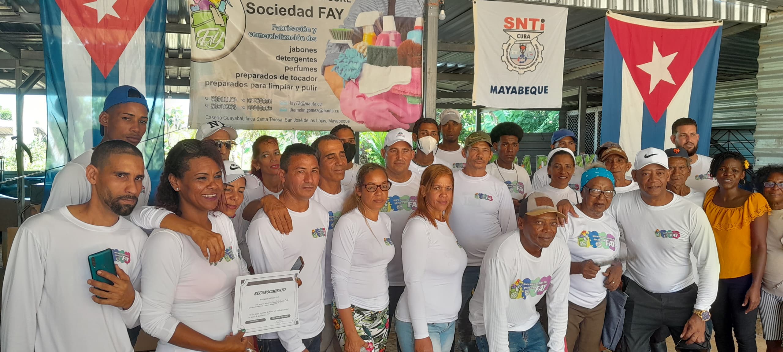Celebra Mayabeque Día del Trabajador Químico en la Mipyme Sociedad Fay