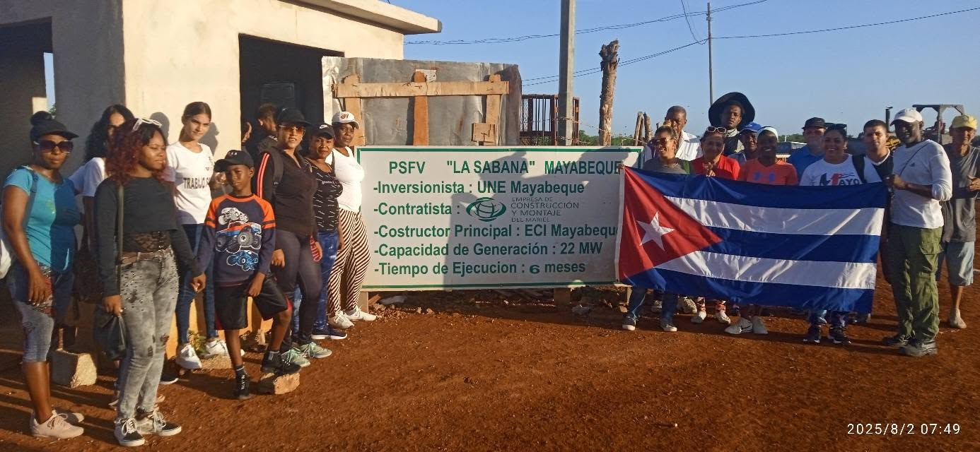 Impulsan labores para el montaje del parque solar fotovoltaico La Sabana en Mayabeque
