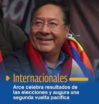 Presidente de Bolivia celebra resultados de las elecciones.