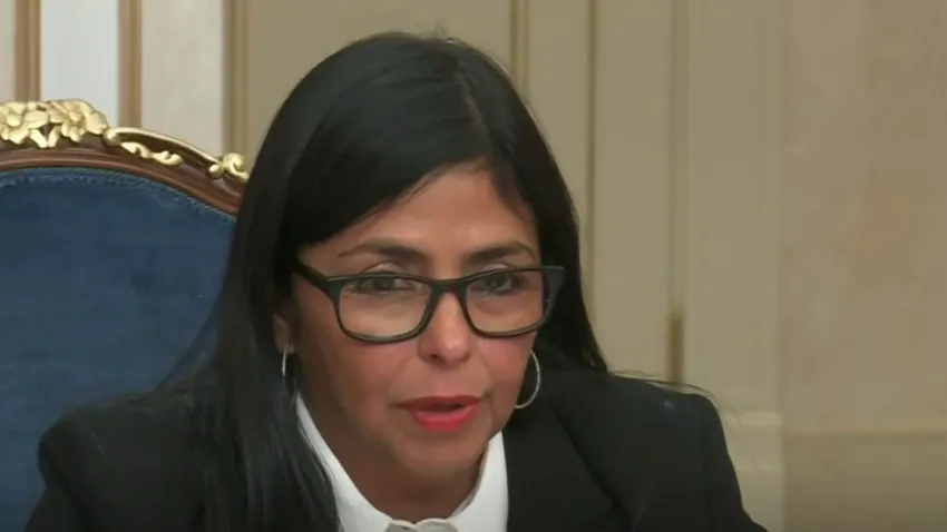 Delcy Rodr&iacute;guez afirma que el pueblo venezolano no tiene miedo.
