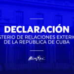 Declaración del Ministerio de Relaciones Exteriores. Foto: Prensa Latina