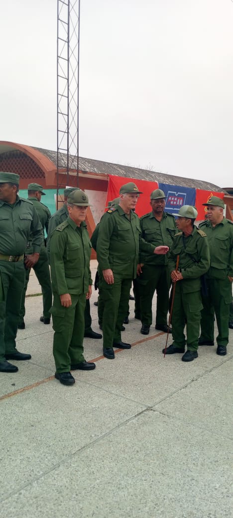 Ejercicio de Defensa Territorial en Mayabeque presidido por Díaz-Canel