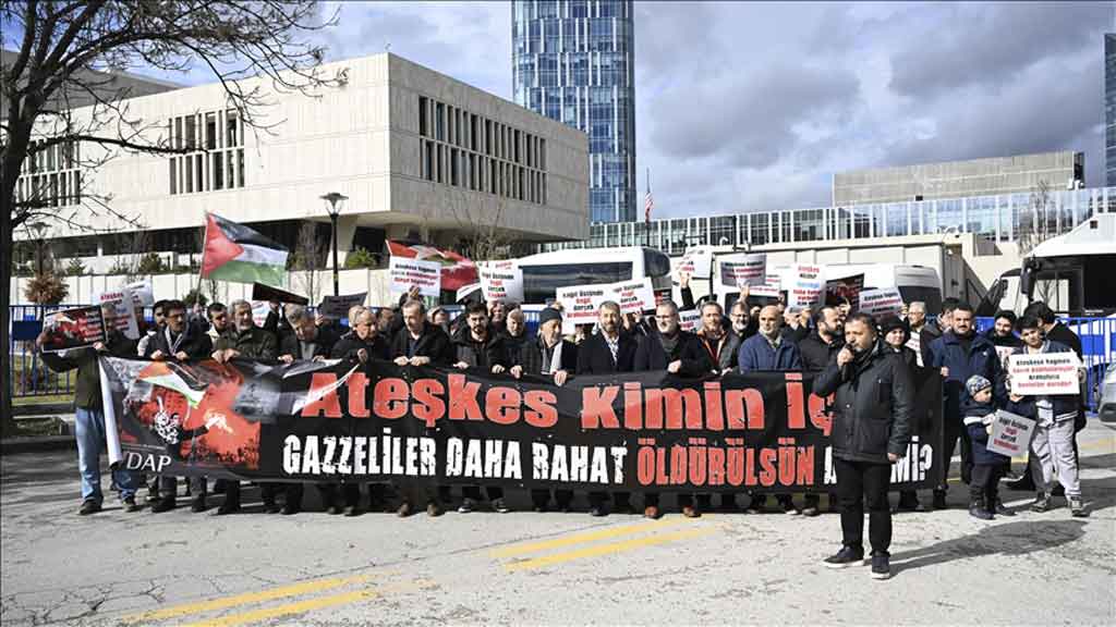 Manifestación en Ankara condena violaciones israelíes en Gaza