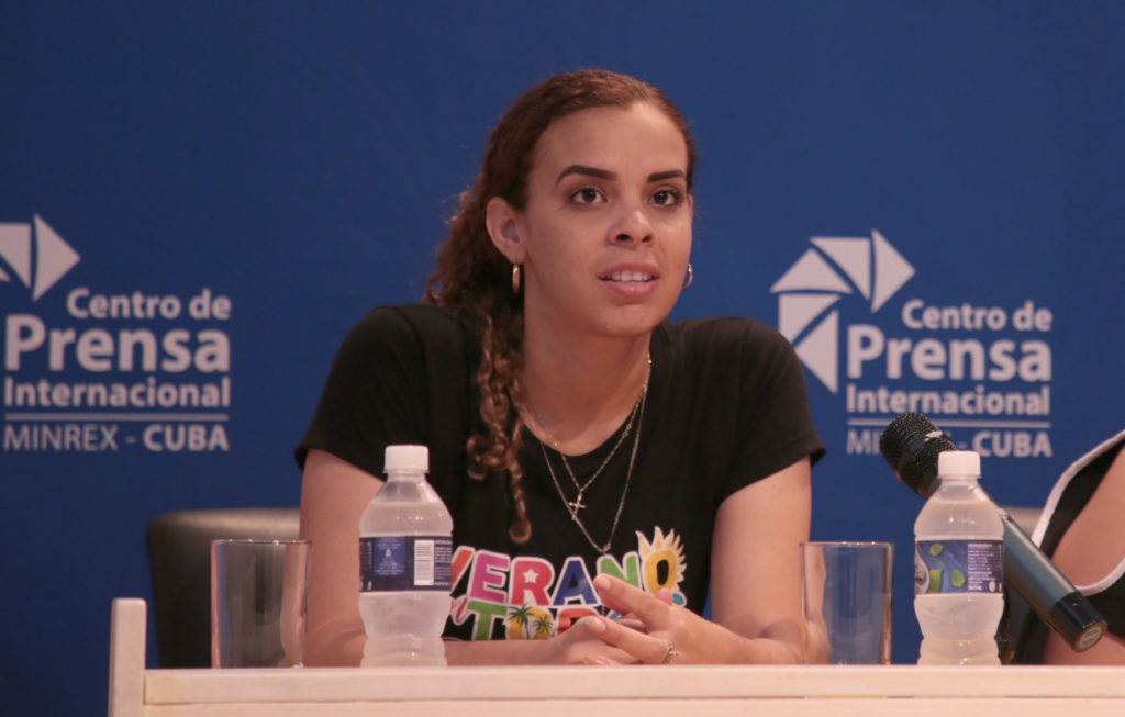 Primera secretaria de la Uni&oacute;n de J&oacute;venes Comunistas, Meyvis Est&eacute;vez Echeverr&iacute;a. Foto: CubaS&iacute;