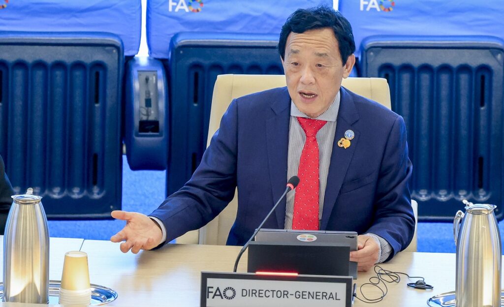 Director general de Organizaci&oacute;n de las Naciones Unidas para la Alimentaci&oacute;n y la Agricultura, Qu Dongyu. Foto: Prensa Latina