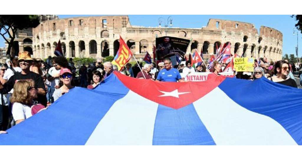 Jornada Nacional de Apoyo a Cuba en Italia contra agresión de EEUU