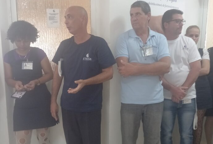 Apoyan trabajadores de ETECSA en Mayabeque declaración del gobierno revolucionario. Foto: Radio Camoa
