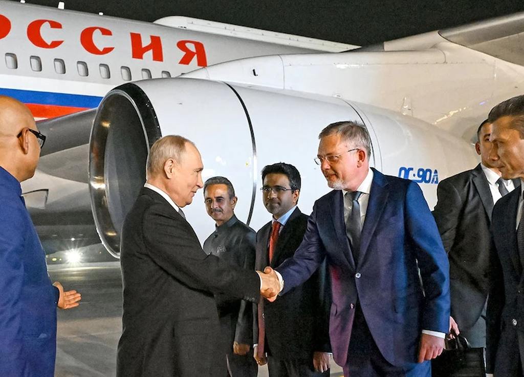 Presidente ruso llegó a la India para cumbre de los Brics. Foto: Prensa Latina
