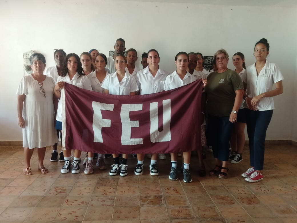Realizaron acto de ingreso a la FEU estudiantes de las Ciencias Médicas en Melena del Sur. Foto: Naivys Martínez Mirabal.